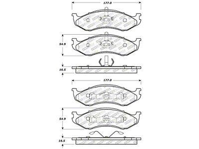 StopTech Sport Brake Pads w/Shims and Hardware - Rear - 309.04770