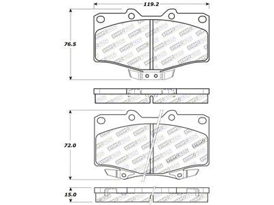 StopTech Sport Brake Pads w/Shims and Hardware - Rear - 309.06110