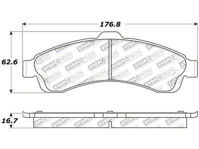 StopTech Sport Brake Pads w/Shims and Hardware - Rear - 309.08820