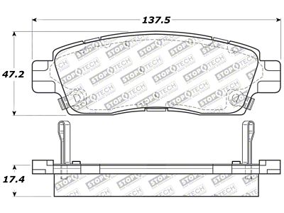 StopTech Sport Brake Pads w/Shims and Hardware - Rear - 309.08830