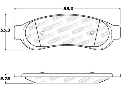 StopTech Sport Brake Pads w/Shims and Hardware - Rear - 309.10670