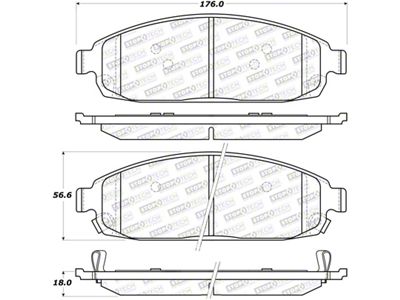 StopTech Sport Brake Pads w/Shims and Hardware - Rear - 309.10800