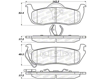 StopTech Sport Brake Pads w/Shims and Hardware - Rear - 309.10870