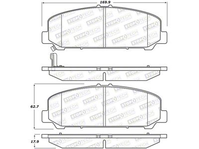 StopTech Sport Brake Pads w/Shims and Hardware - Rear - 309.12860