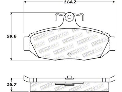 StopTech Sport Brake Pads w/Shims & Hardware - Rear - 309.05450