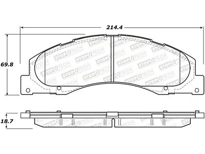 StopTech Sport Brake Pads w/Shims - Rear - 309.13280