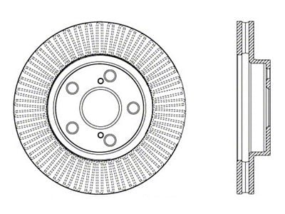 StopTech Sport Cross Drilled Brake Rotor - Rear Left - 128.44172R