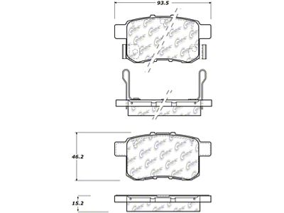 StopTech Sport Performance 11-17 Honda Accord Rear Brake Pads - 309.14510