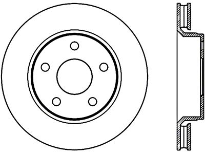 StopTech Sport Slot 07-17 Jeep Wrangler Slotted Left Front CRYO - 126.67068CSL