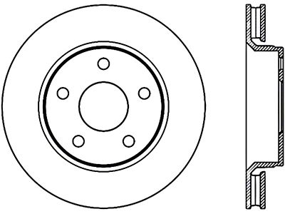 StopTech Sport Slot 07-17 Jeep Wrangler Slotted Right Front CRYO - 126.67068CSR