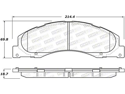 StopTech Street Brake Pads - Front - 308.13280