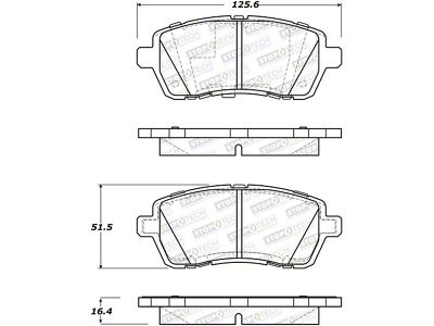 StopTech Street Brake Pads - Front - 308.14541