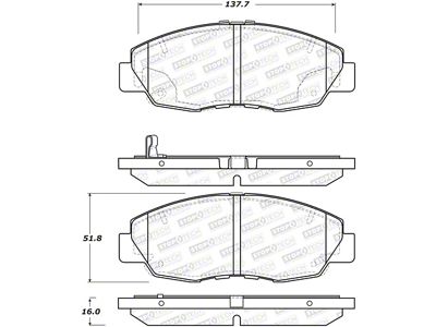 StopTech Street Brake Pads - Front - 308.15780