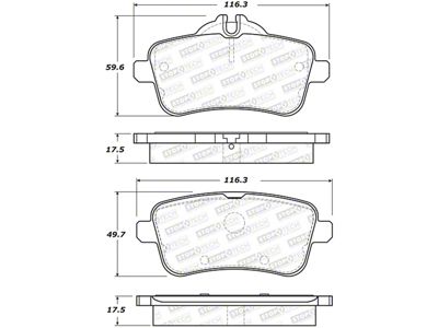 StopTech Street Brake Pads - Front - 308.16300