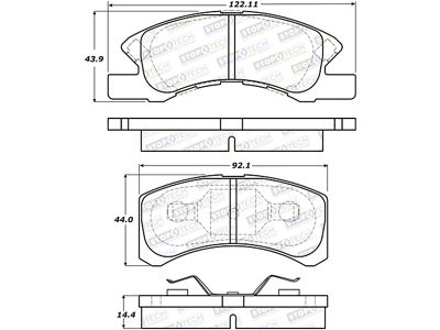 StopTech Street Brake Pads - Front - 308.17310