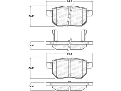 StopTech Street Brake Pads - Rear - 308.14230
