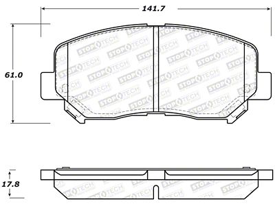StopTech Street Brake Pads - Rear - 308.16403