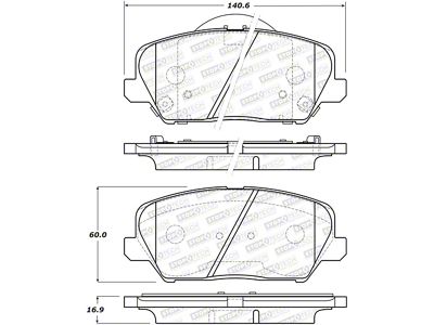 StopTech Street Brake Pads - Rear - 308.17350