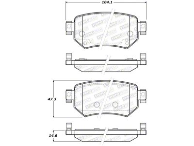 StopTech Street Brake Pads - Rear - 308.18740