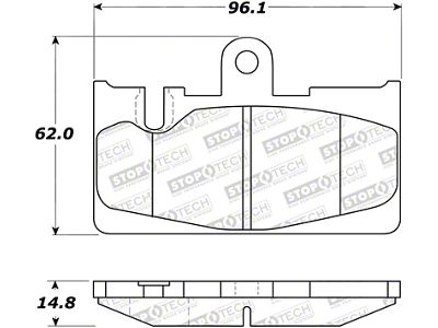 StopTech Street Rear Brake Pads 01-06 Lexus LS430 - 308.08710