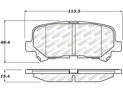 StopTech Street Select 07-13 Acura MDX Rear Brake Pads - 305.12810