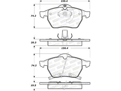 StopTech Street Select Brake Pads - 305.07360