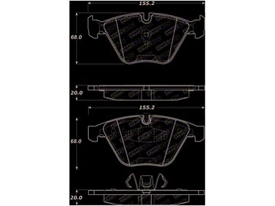StopTech Street Select Brake Pads - Front 07-13 BMW 328i - 305.12600