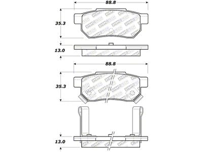 StopTech 90-01 Acura Integra Street Select Brake Pads - Rear - 305.03740