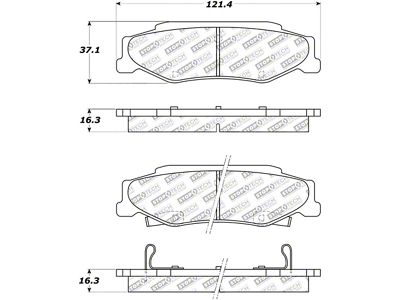 StopTech Street Select Brake Pads - Rear - 305.07320