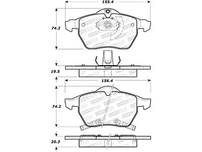 StopTech Street Select Brake Pads - Front - 305.08190