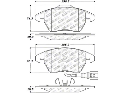StopTech Street Select Brake Pads - Front - 305.11070
