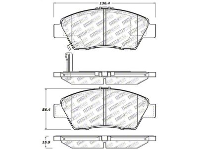 StopTech Street Select Brake Pads - Front - 305.13940
