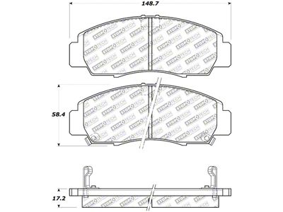 StopTech Street Select Brake Pads - Front/Rear - 305.07870