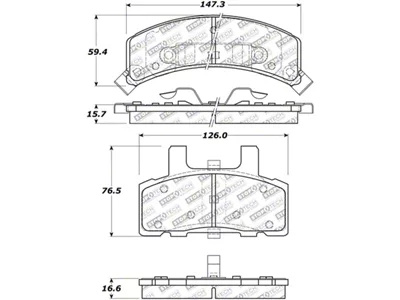 StopTech Street Select Brake Pads - Rear - 305.03690