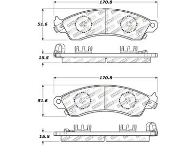 StopTech Street Select Brake Pads - Rear - 305.04120