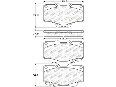 StopTech Street Select Brake Pads - Rear - 305.04360