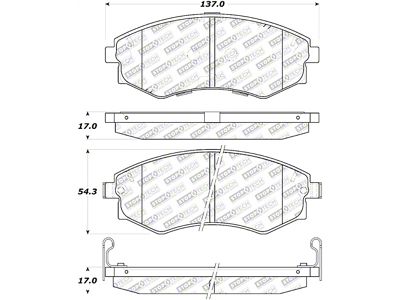 StopTech Street Select Brake Pads - Rear - 305.07000
