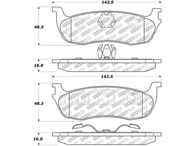 StopTech Street Select Brake Pads - Rear - 305.07110