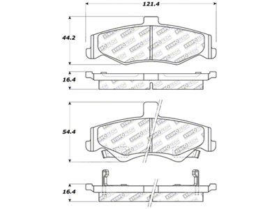 StopTech Street Select Brake Pads - Rear - 305.07500