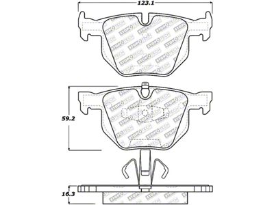 StopTech Street Select Brake Pads - Rear - 305.11700