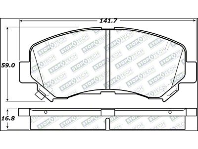 StopTech Street Select Brake Pads - Rear - 305.13740