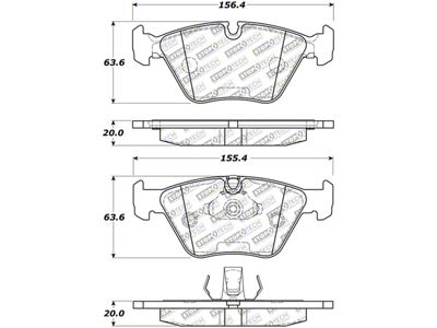 StopTech Street Select Brake Pads w/Hardware - Front - 305.09460