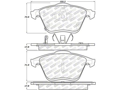 StopTech Street Select Brake Pads w/Hardware - Front - 305.11860