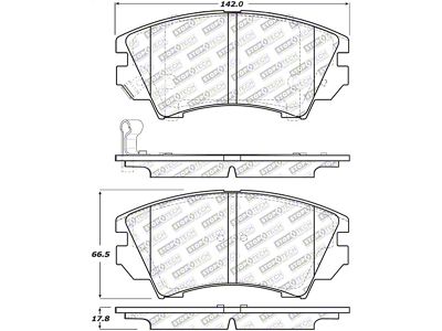 StopTech Street Select Brake Pads w/Hardware - Front - 305.14040