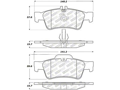StopTech Street Select Brake Pads w/Hardware - Rear - 305.09860