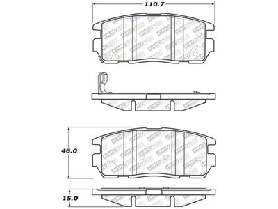 StopTech Street Select Brake Pads w/Hardware - Rear - 305.12750