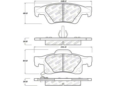 StopTech Street Select Brake Pads w/Hardware - Rear - 305.14980