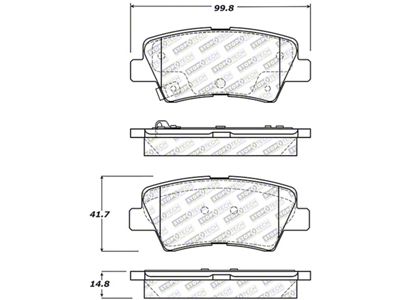 StopTech Street Select Brake Pads w/Hardware - Rear - 305.15940