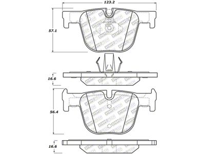 StopTech Street Select Brake Pads w/Hardware - Rear - 305.16100