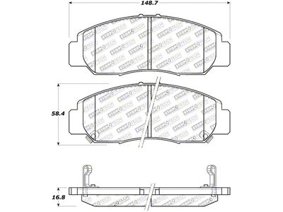 StopTech Street Touring 03-07 Honda Accord V6 A/T Front Brake - 308.09590